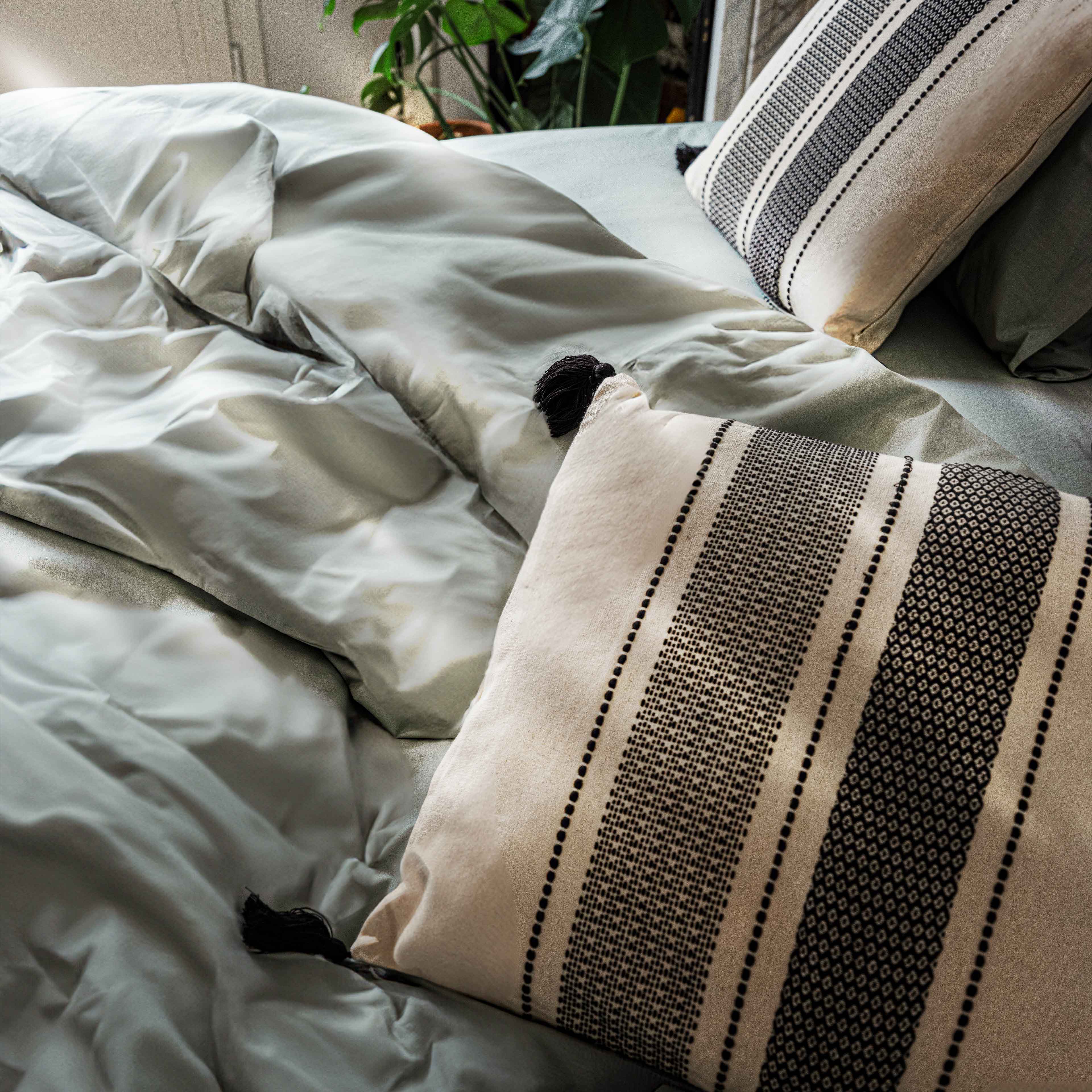 Coussin Lagos 100% coton beige - 50x50cm - Image 3