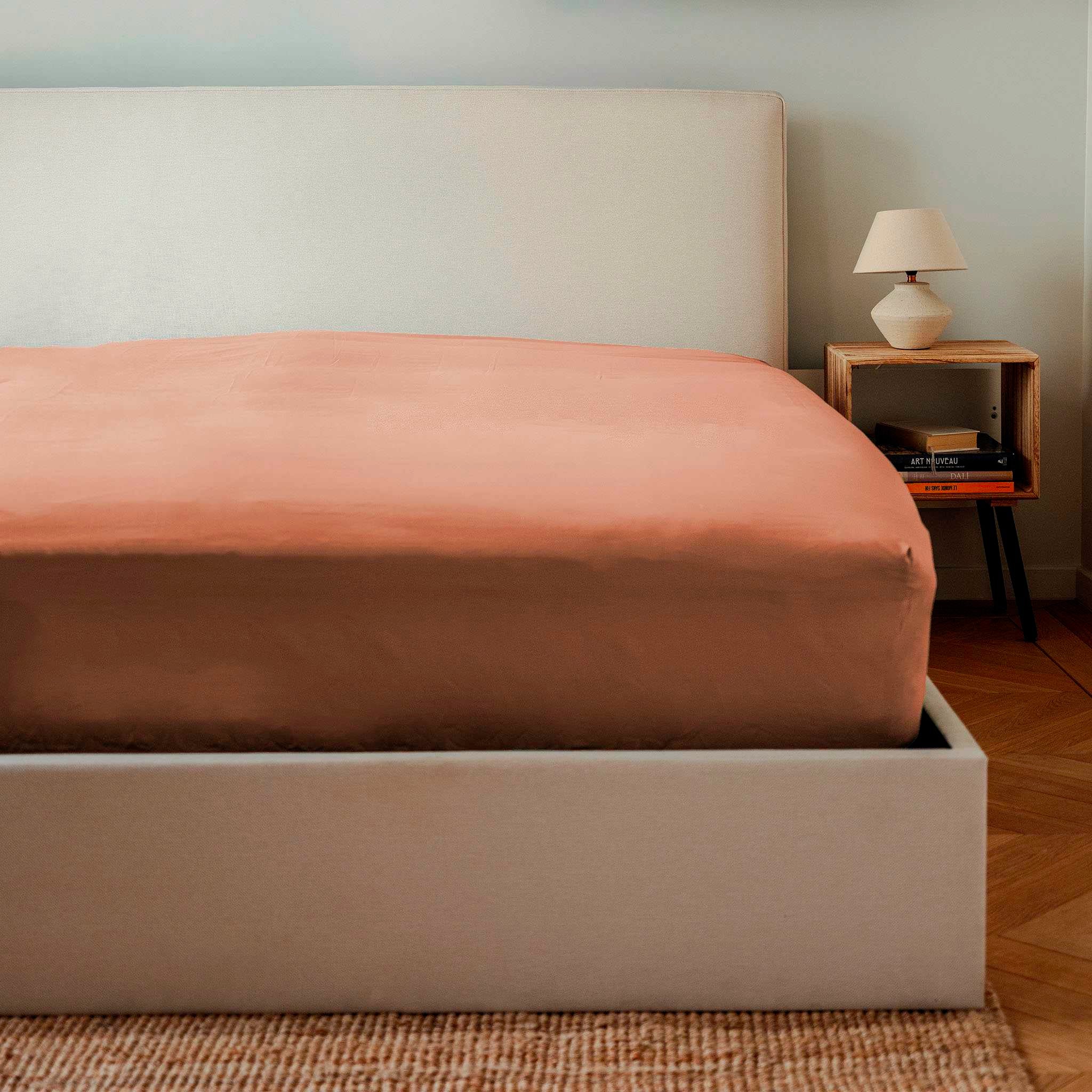 Drap housse percale lavée - 8 coloris au choix - Image 17