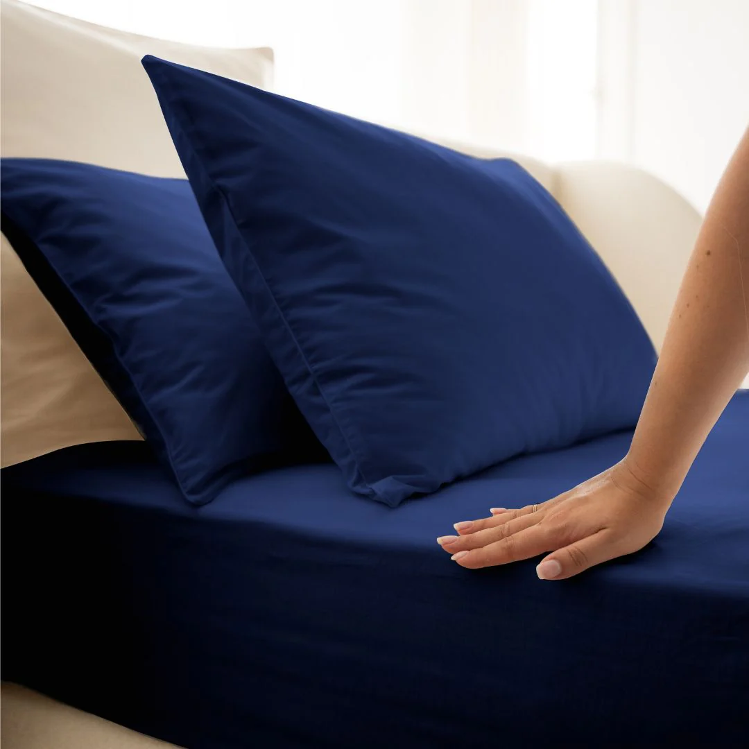 Drap housse percale lavée - 8 coloris au choix - Image 27