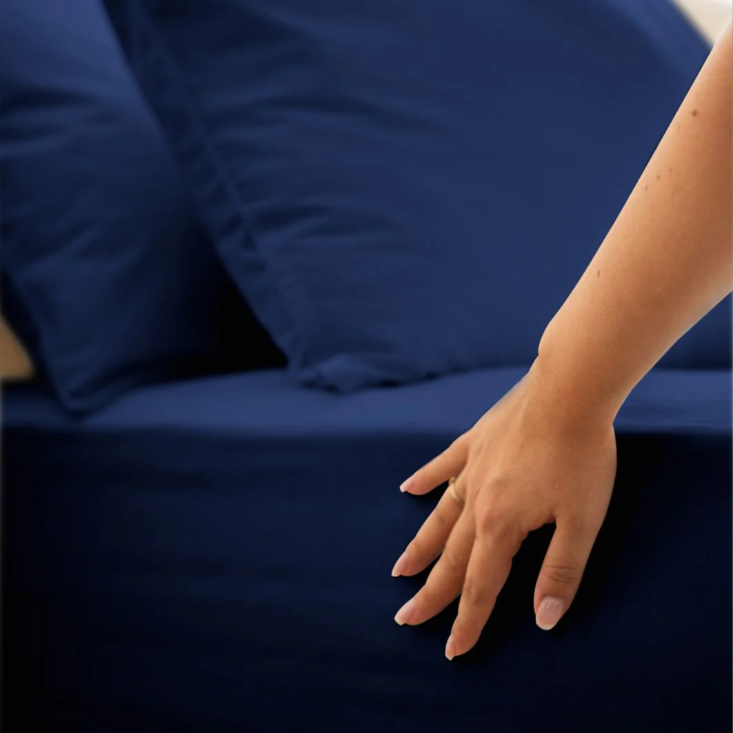 Drap housse percale lavée - 8 coloris au choix - Image 28