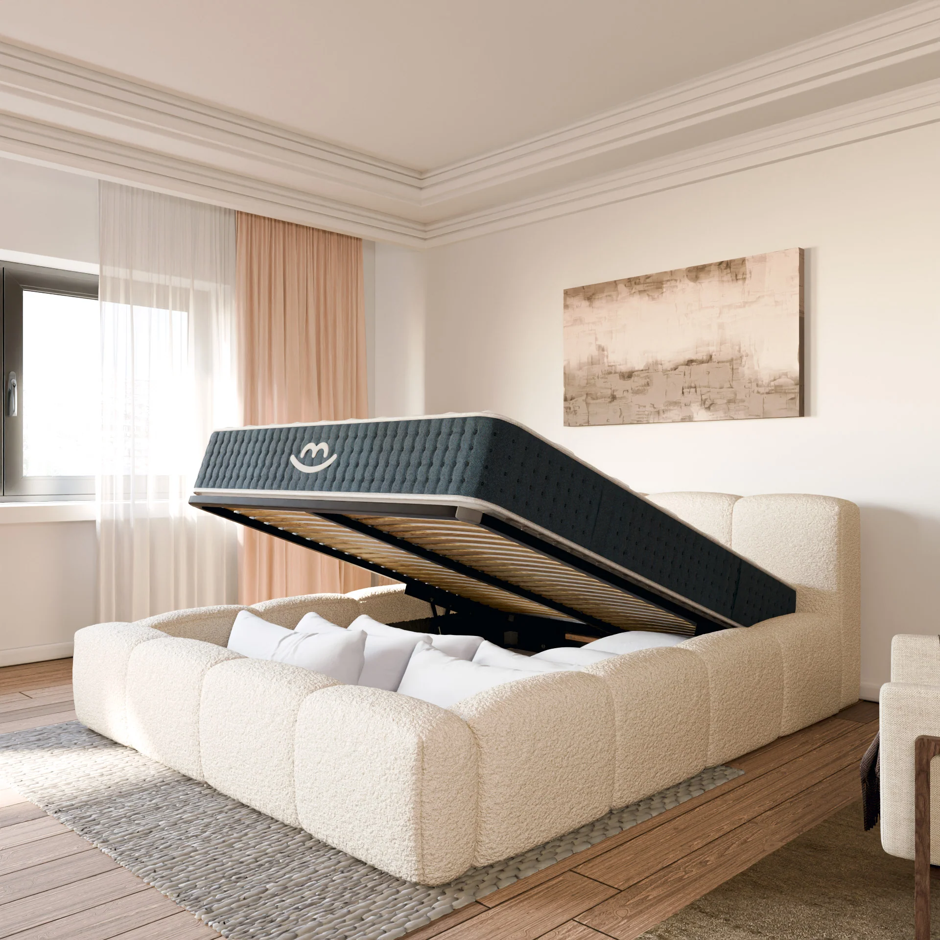 Ensemble lit coffre Equinox et matelas à mémoire de forme Jade - 26cm - Image 11