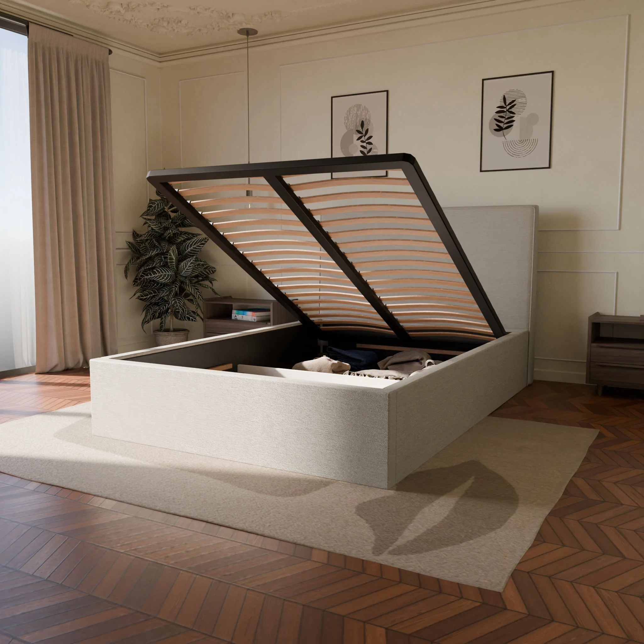 Ensemble lit coffre et matelas à mémoire de forme Jade - 26cm - Image 5