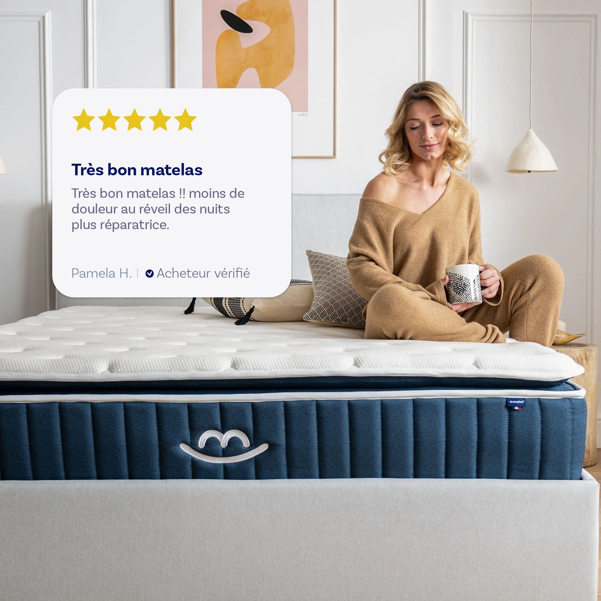 Ensemble lit coffre et matelas à mémoire de forme Victoria - 30cm - Image 4