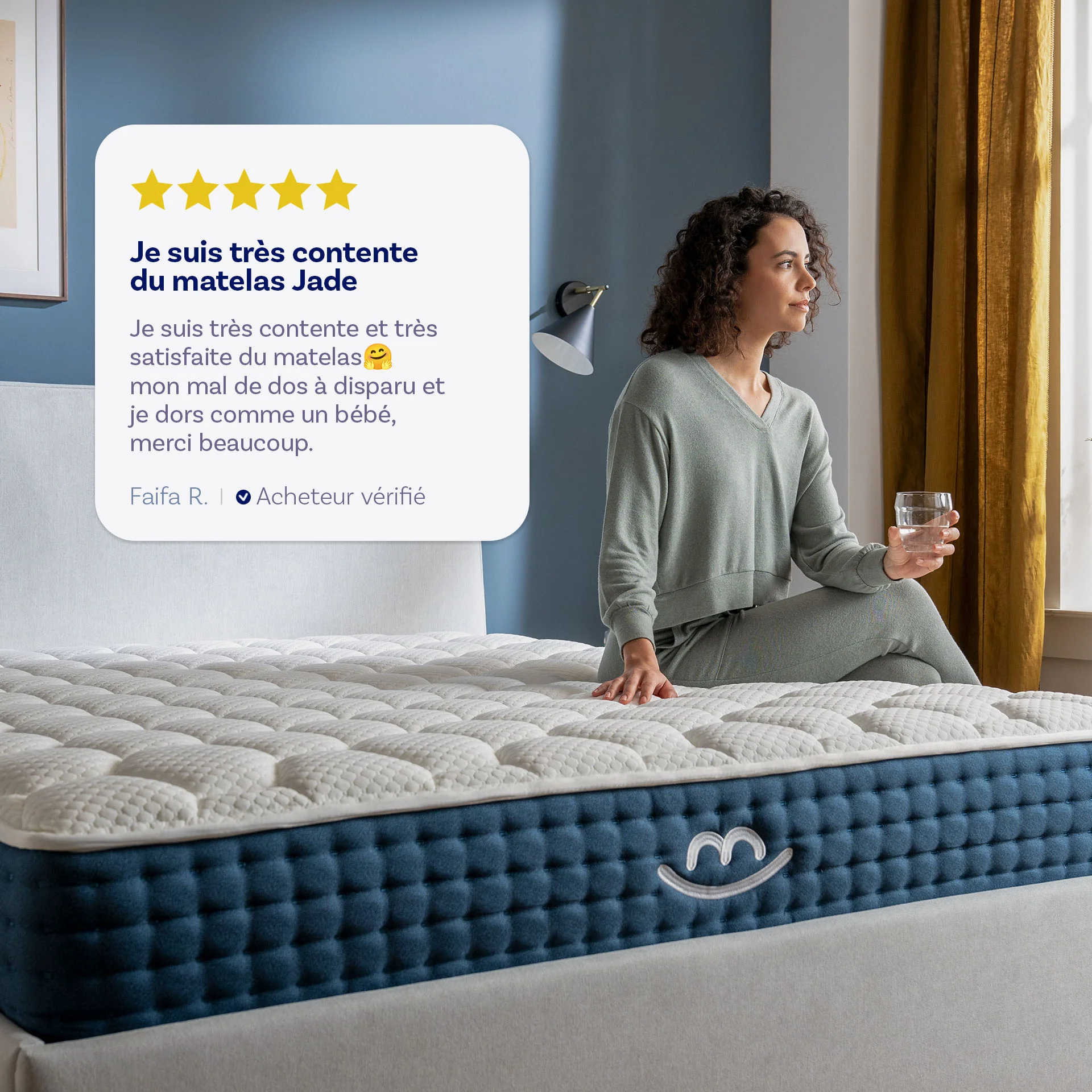 Ensemble lit coffre et matelas à mémoire de forme Jade - 26cm - Image 7