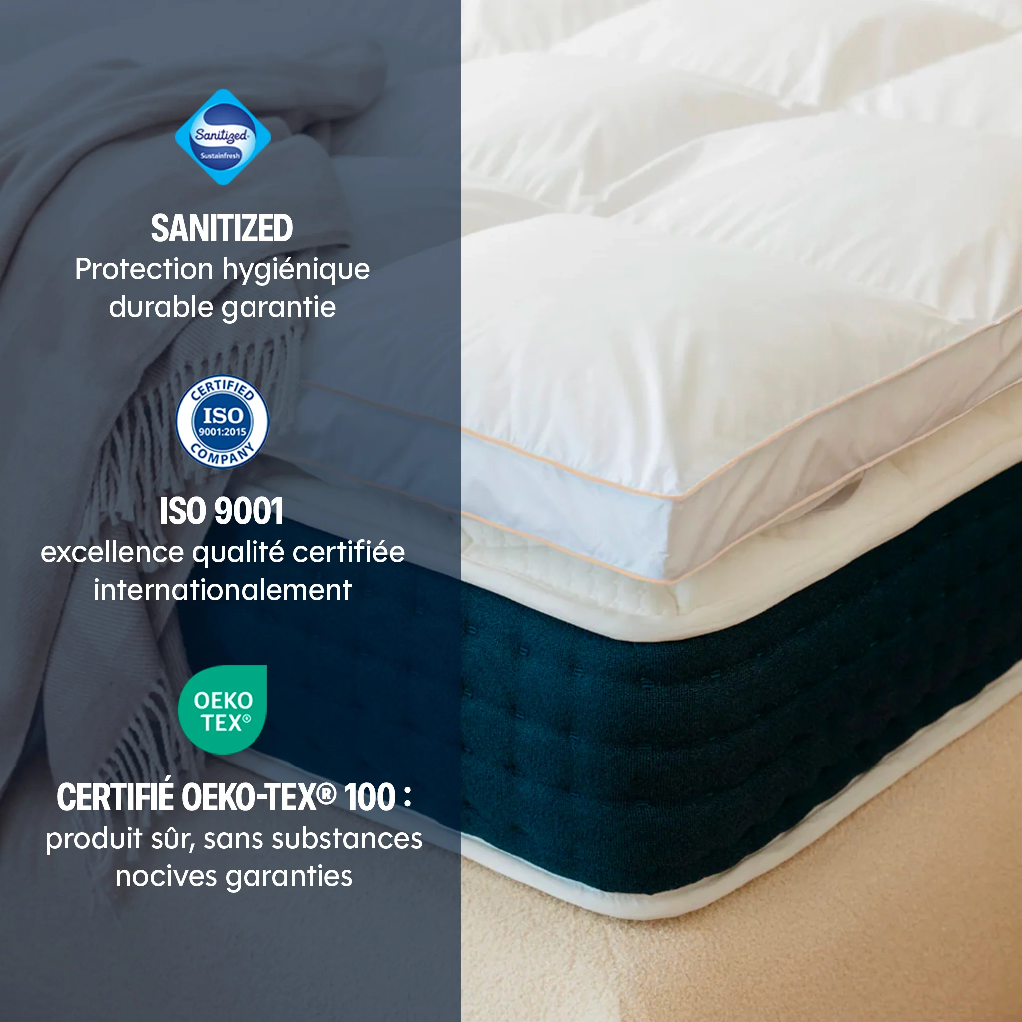 Le Surmatelas Drimz - plumes de canard - 5 cm - Image 3
