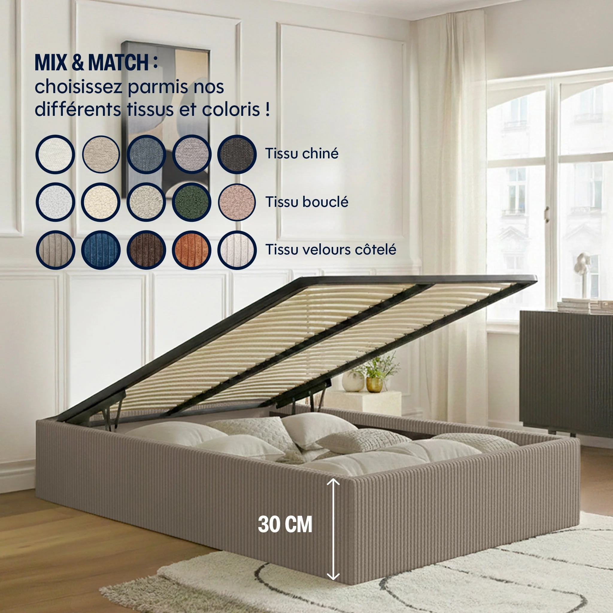 Lit Coffre - 100% personnalisable - Sans - Image 33