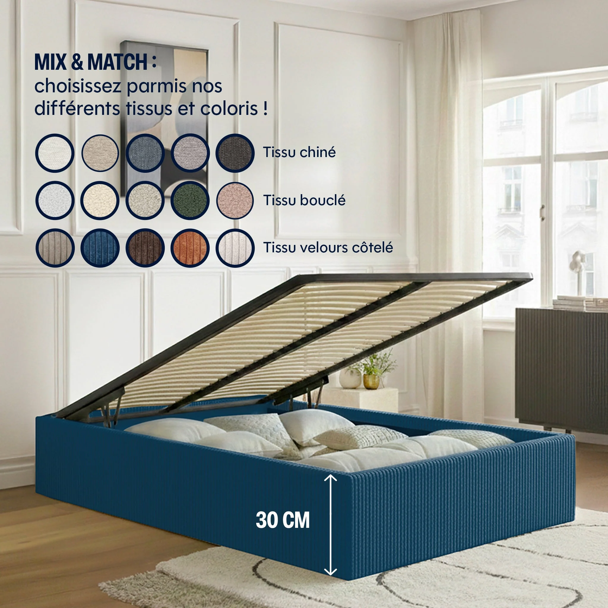 Lit Coffre - 100% personnalisable - Sans - Image 36