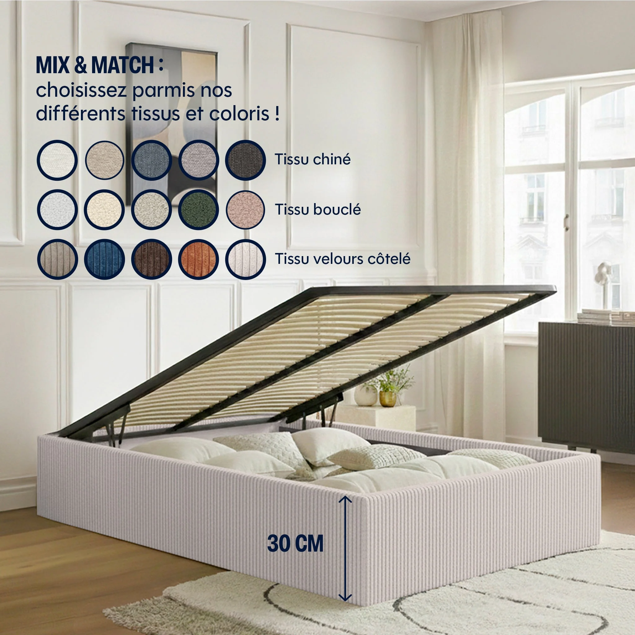 Lit Coffre - 100% personnalisable - Sans - Image 45