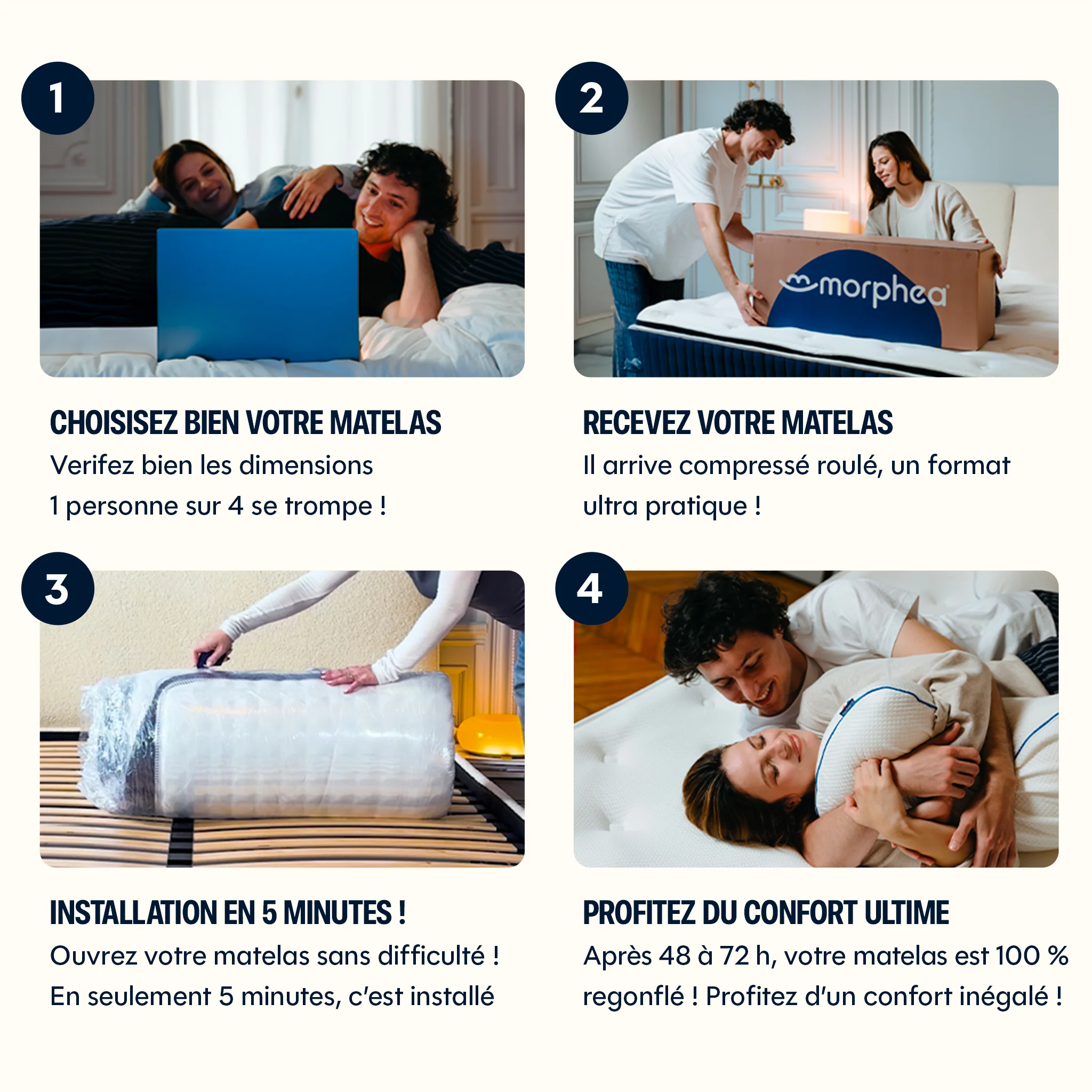 Matelas hybride Mila Plus - mousse et ressorts - 22cm - Image 11