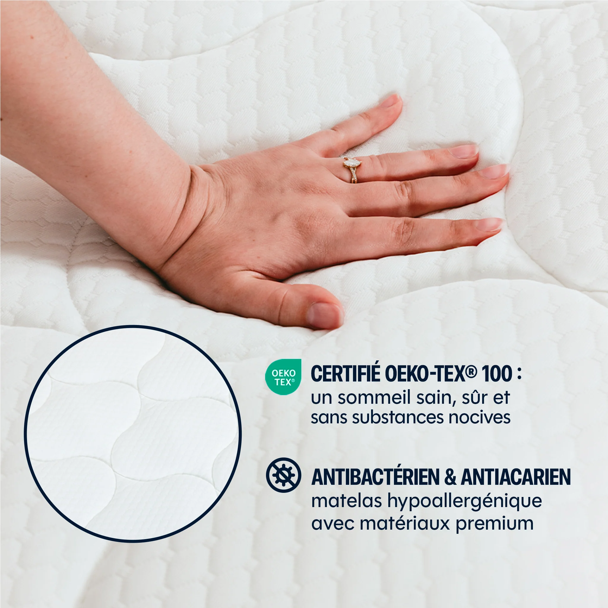Matelas hybride Mila Plus - mousse et ressorts - 22cm - Image 4