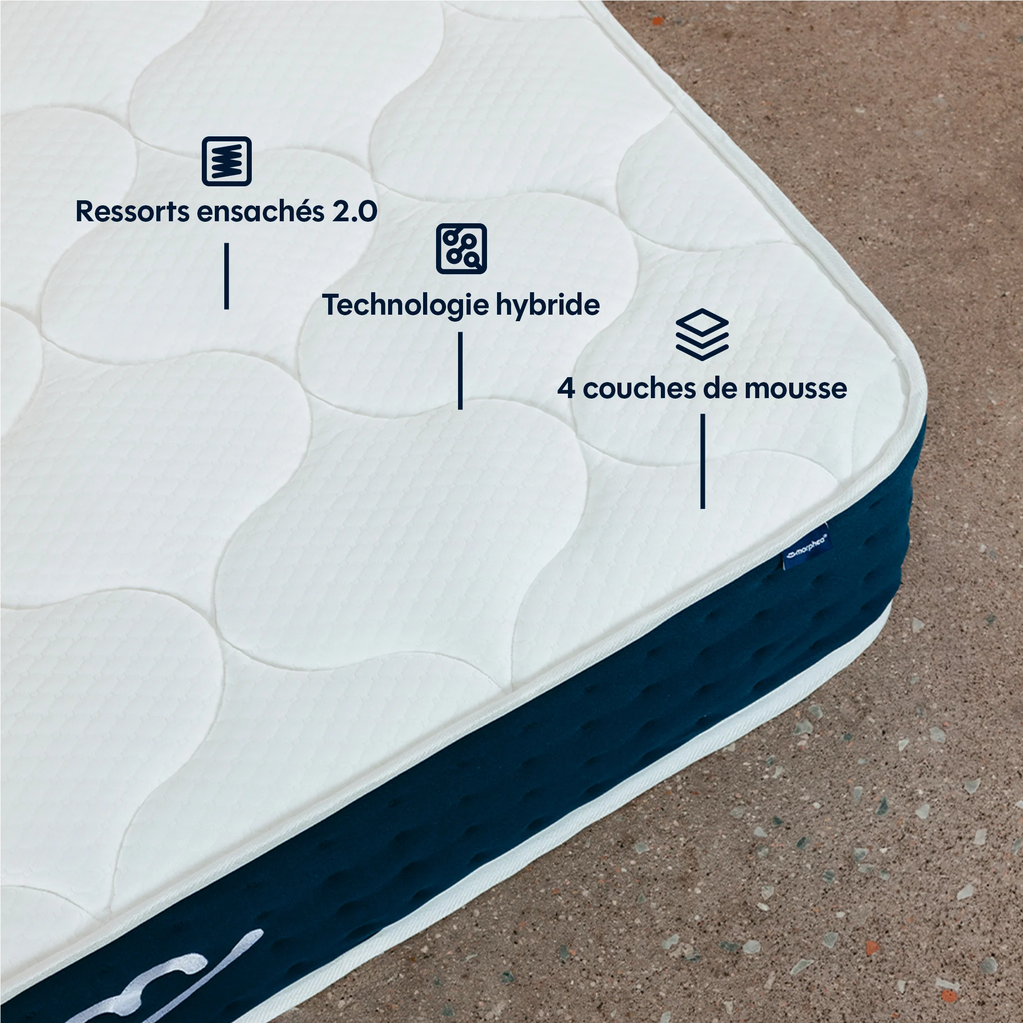 Matelas hybride Mila Plus - mousse et ressorts - 22cm - Image 5