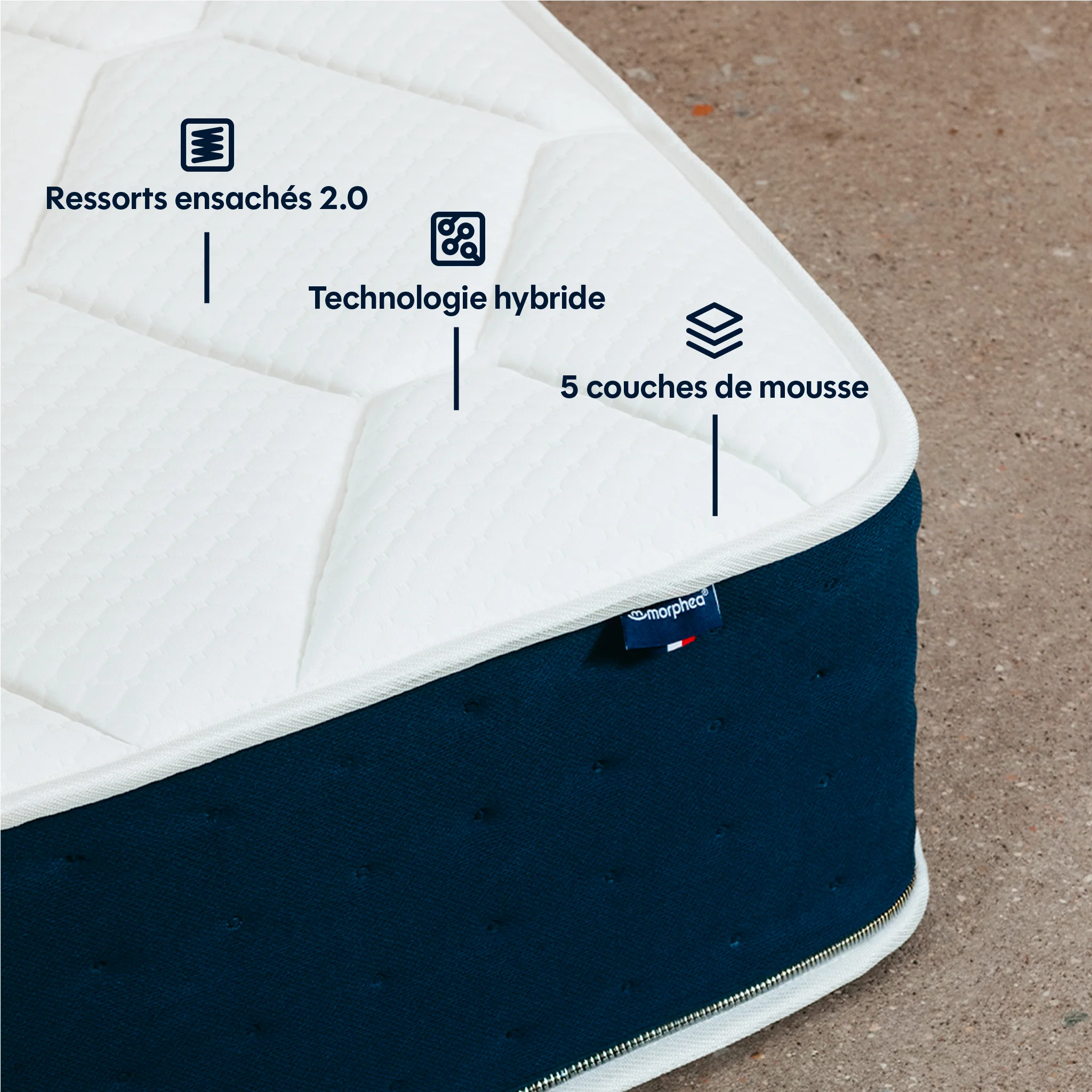 Matelas hybride premium Jade Plus - mémoire de forme - 26cm - Image 5