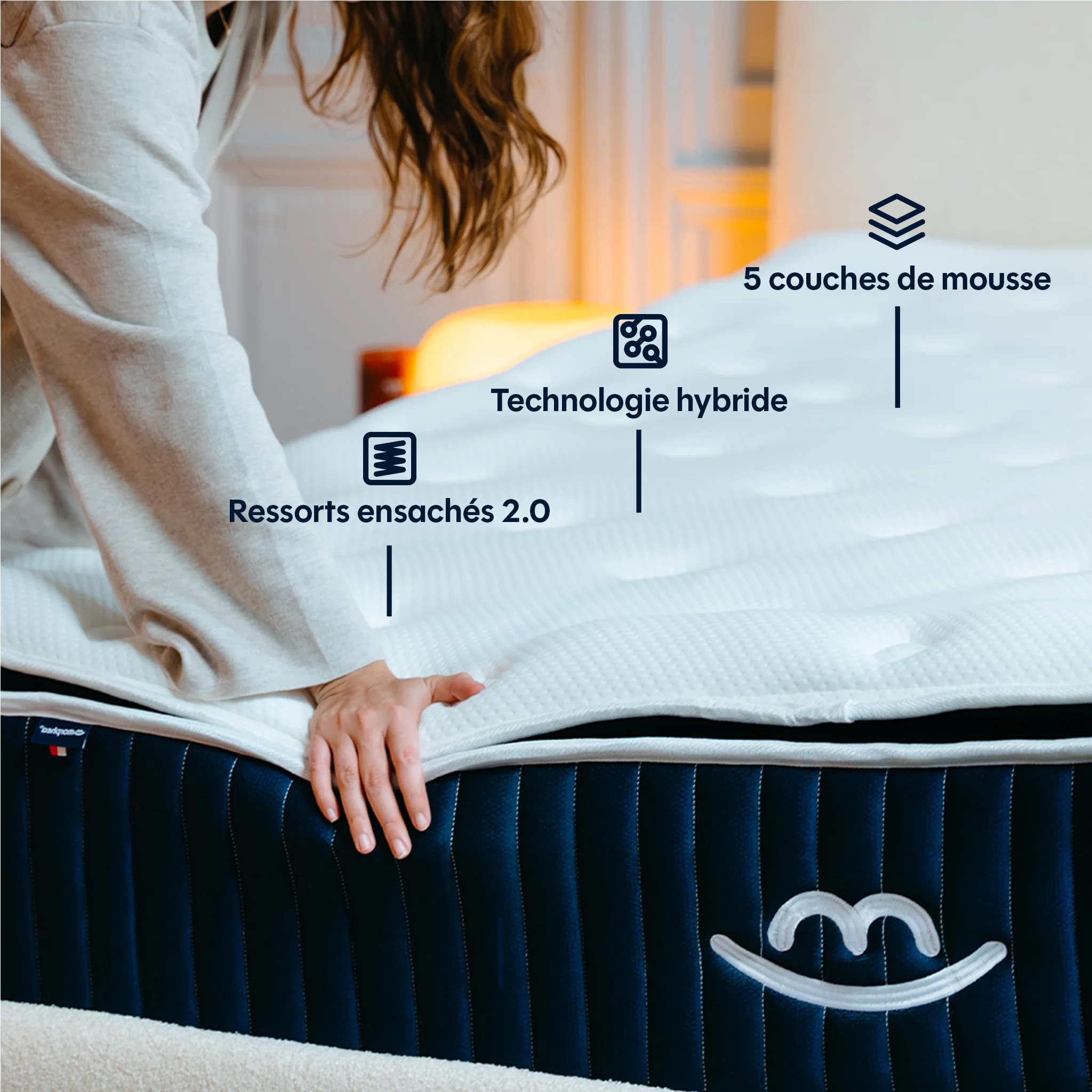 Pack Hybride Victoria 30cm + Surmatelas Cloud - Image 4