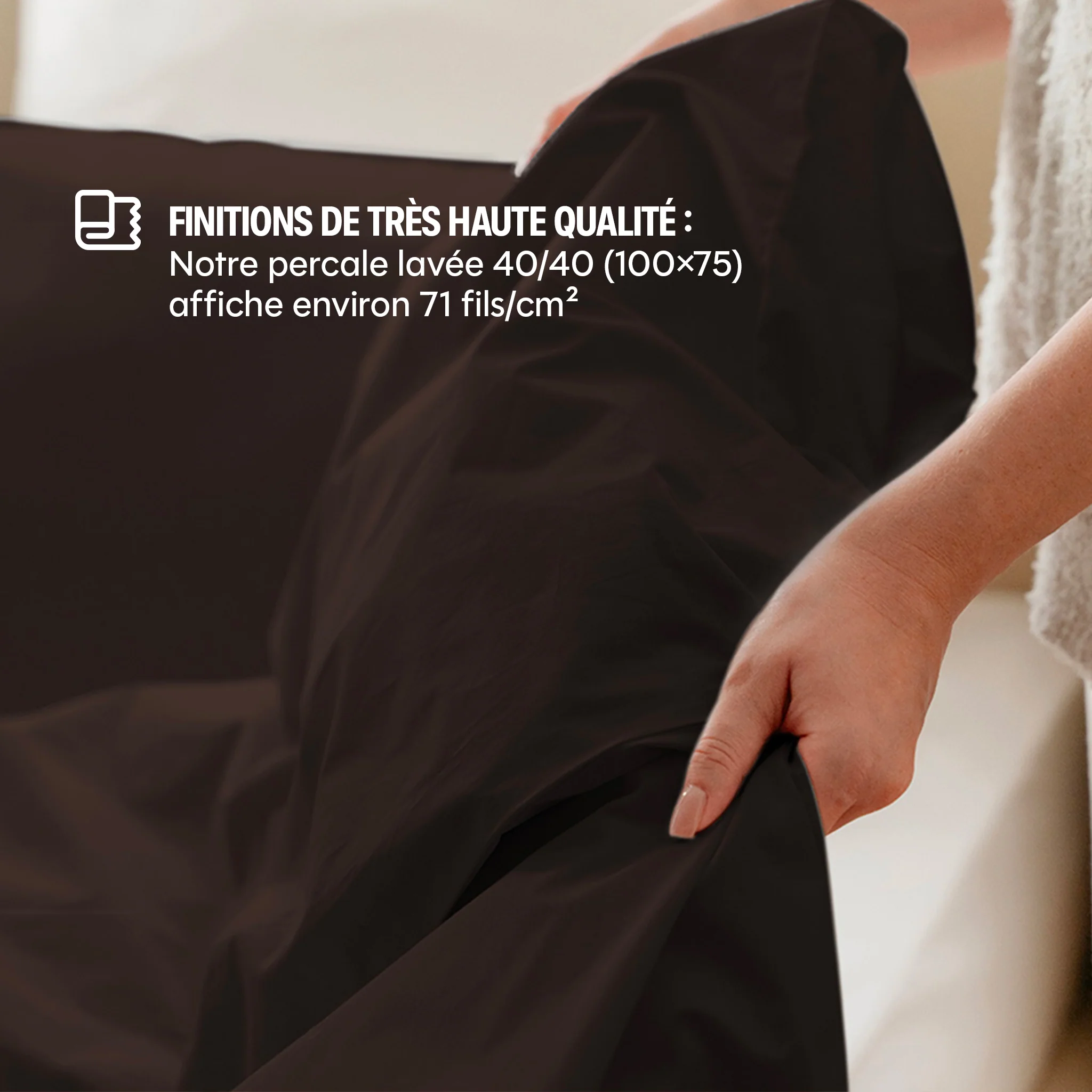 Housse de couette Coton lavé - 2 coloris au choix - Image 8