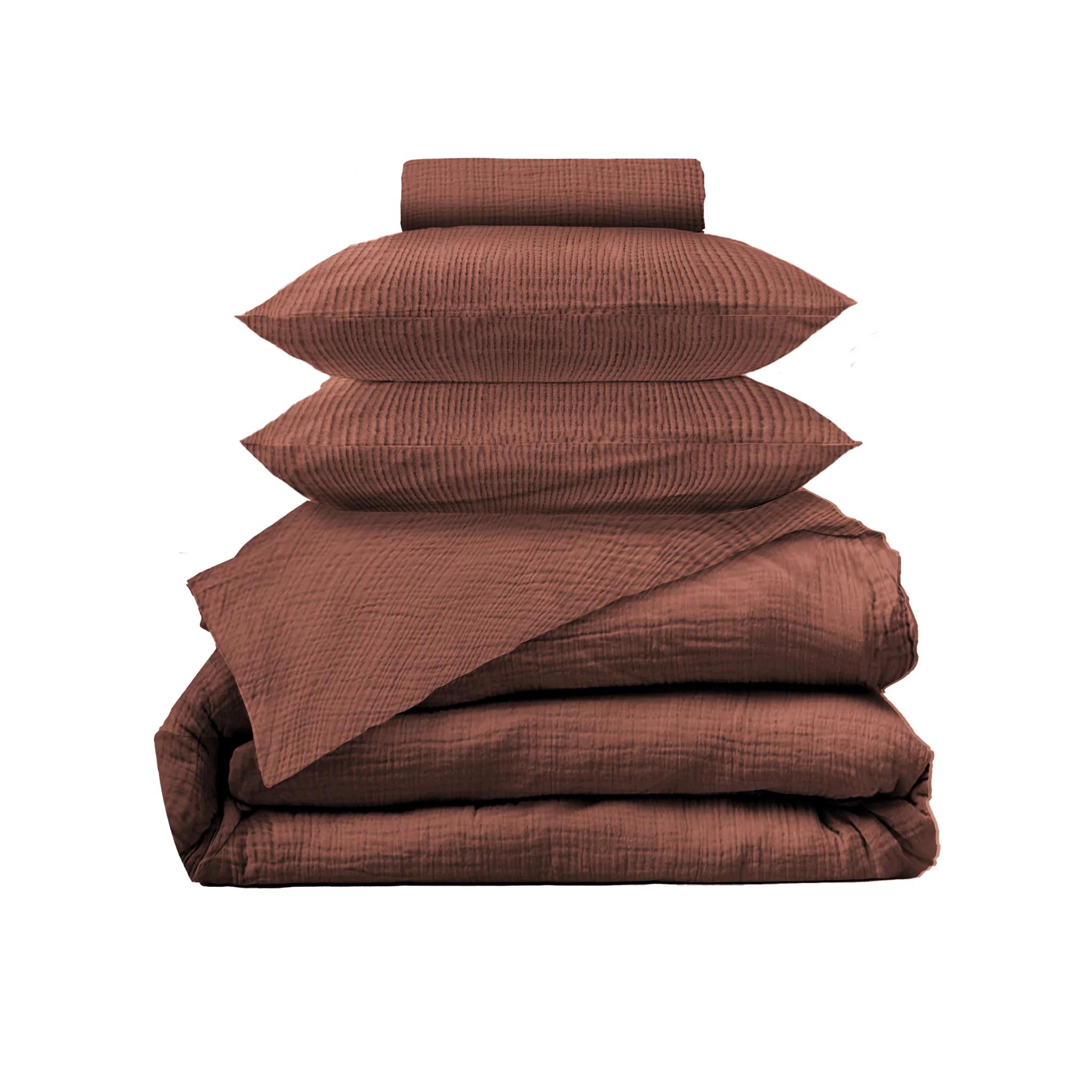 Parure de lit gaze de coton - Mocca mousse - Image 11