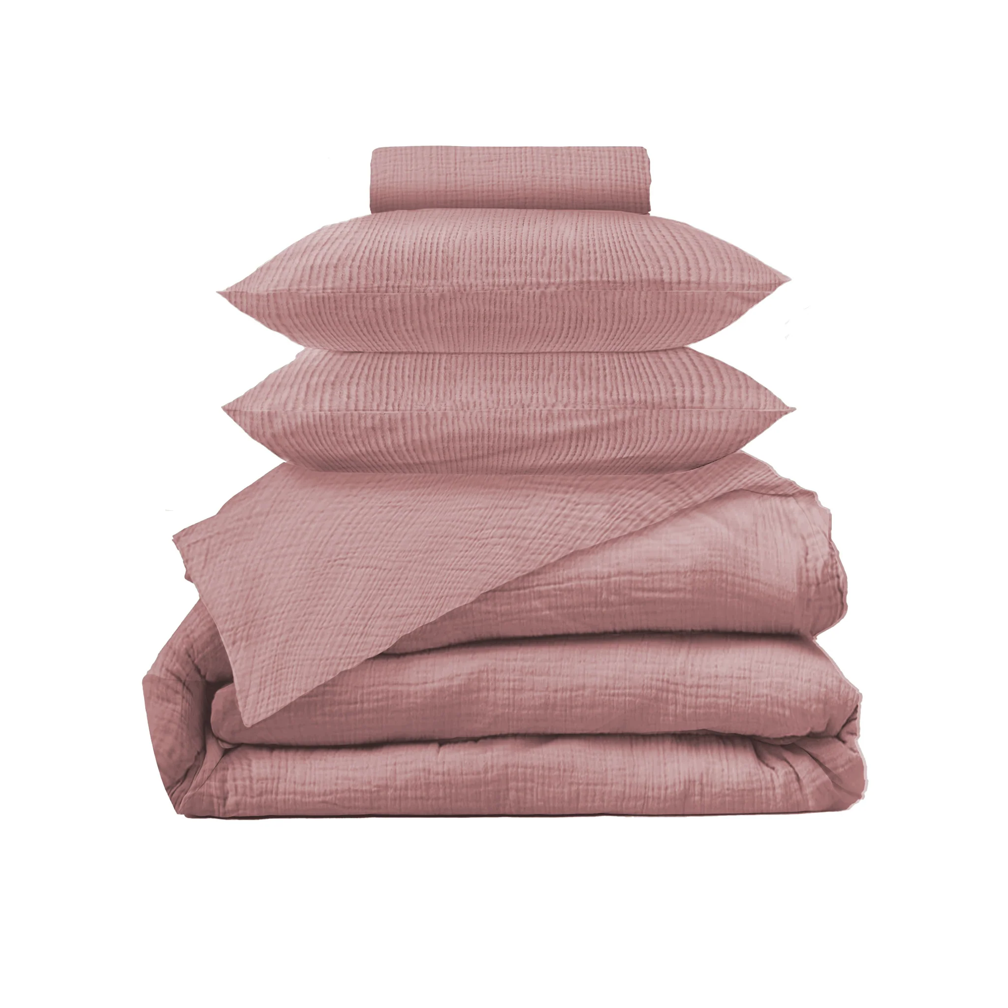 Parure de lit gaze de coton - Peach blush - Image 11