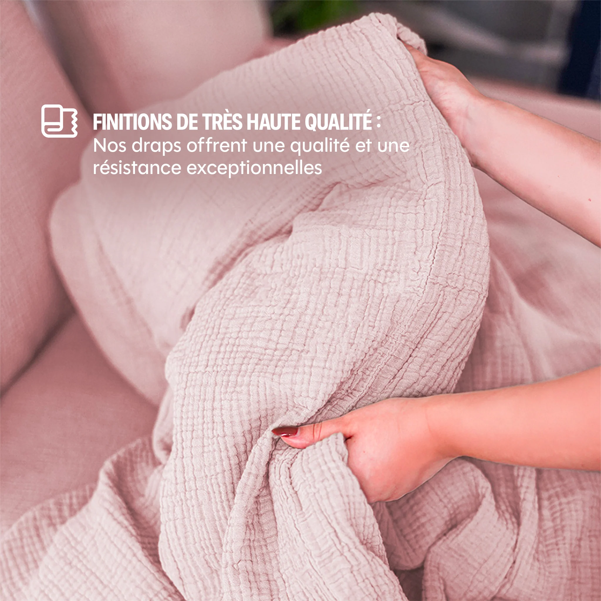 Housse de couette Gaze de coton - 4 coloris au choix - Image 3