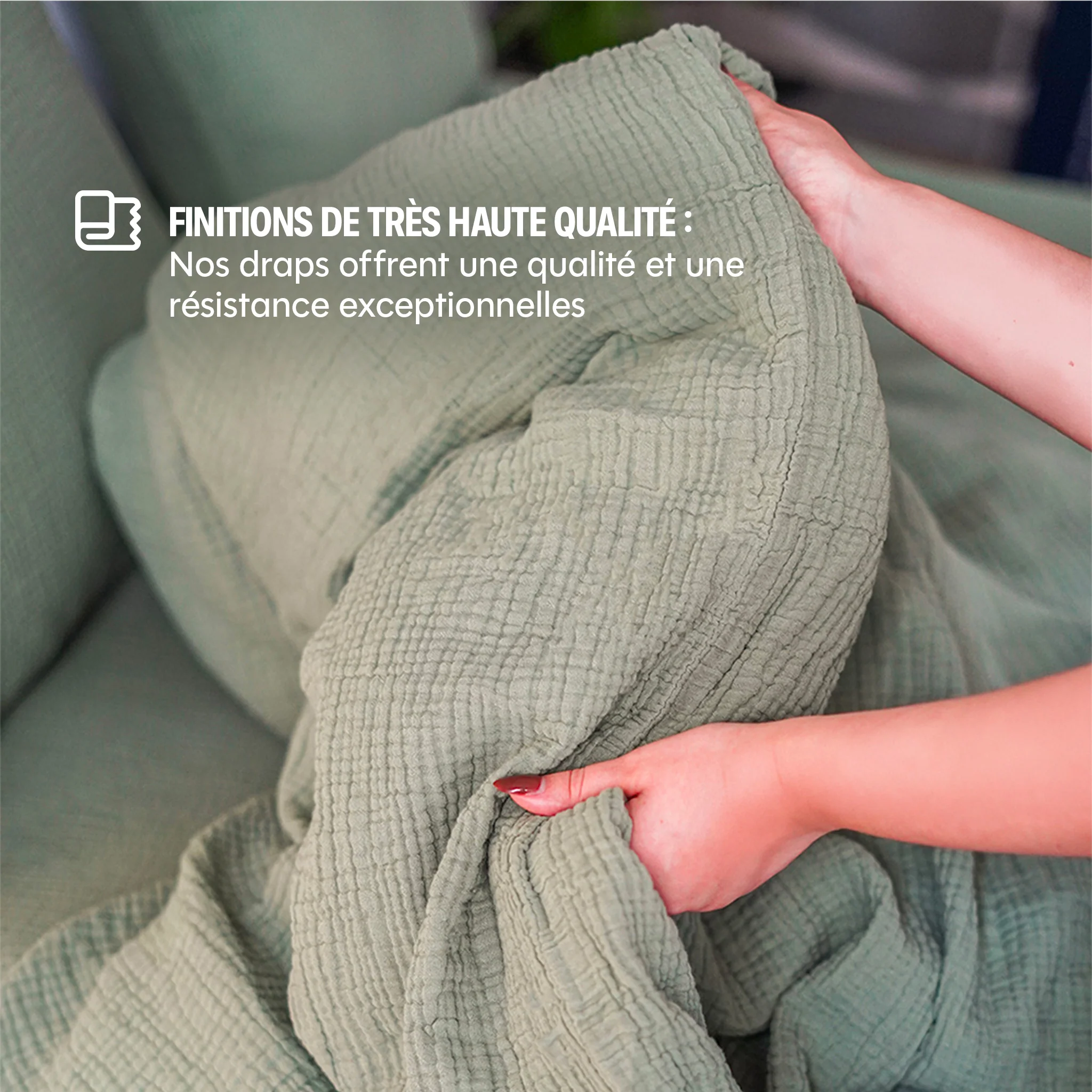 Housse de couette Gaze de coton - 4 coloris au choix - Image 18