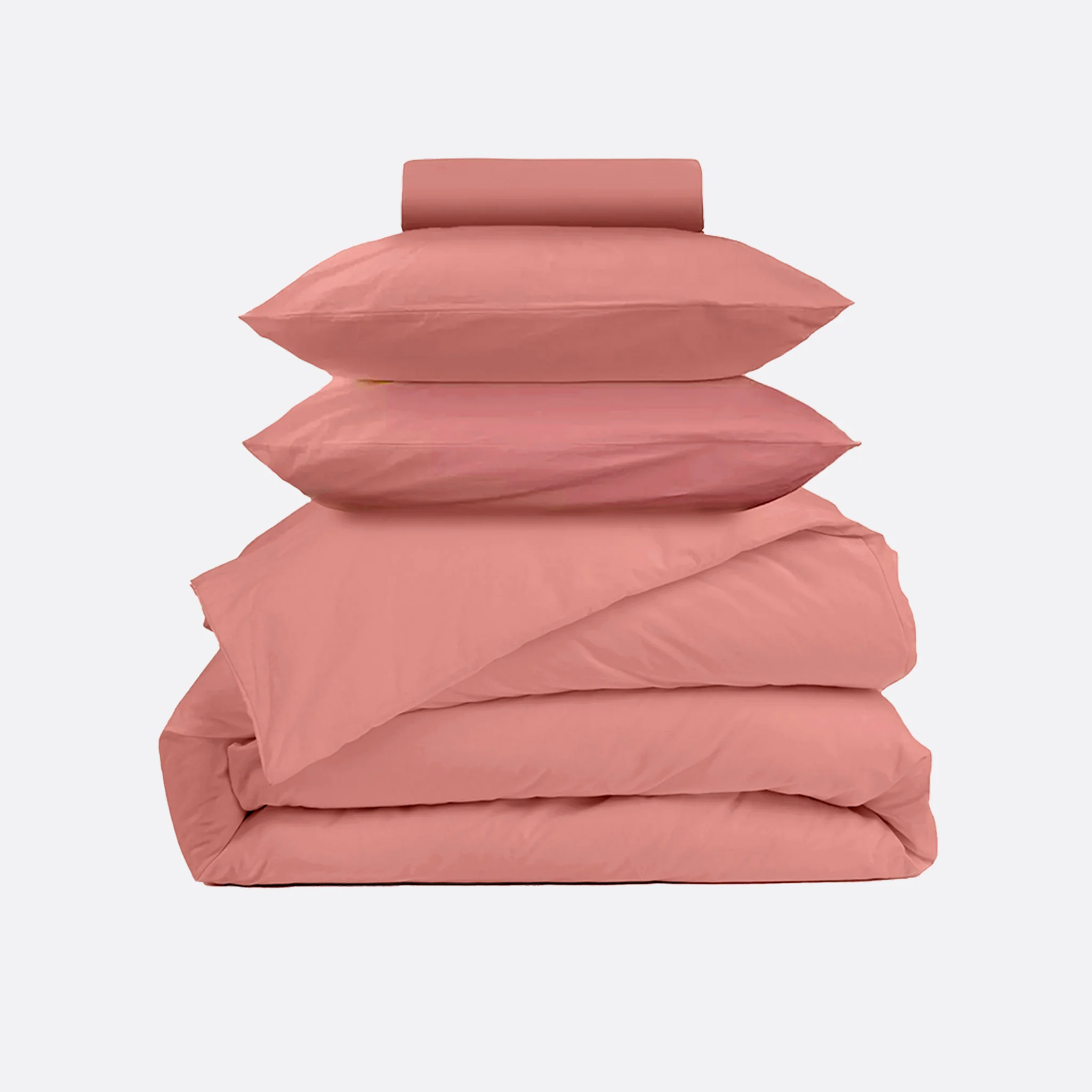 Parure de lit percale de coton - Rose - Image 11