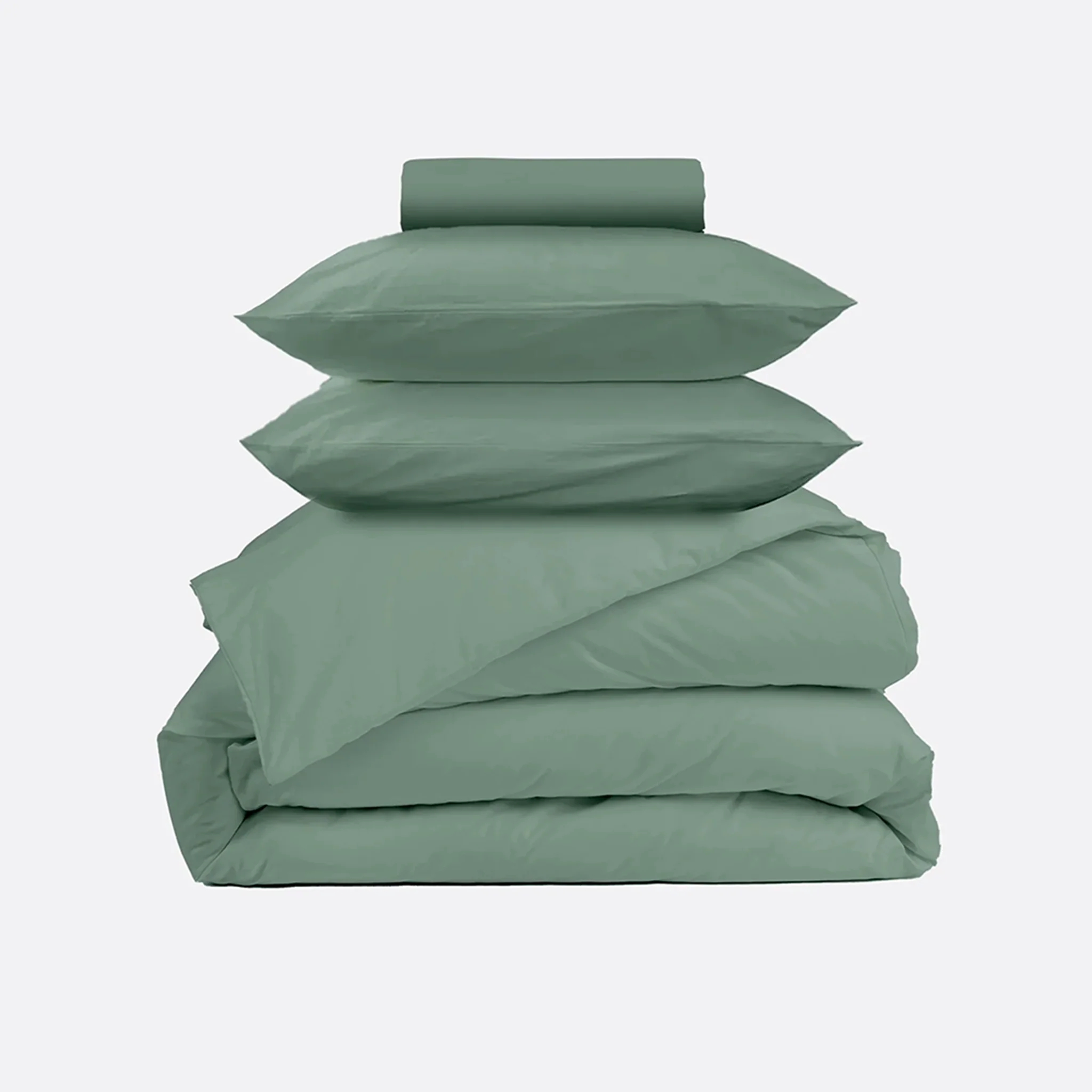 Parure de lit percale de coton - Vert - Image 11