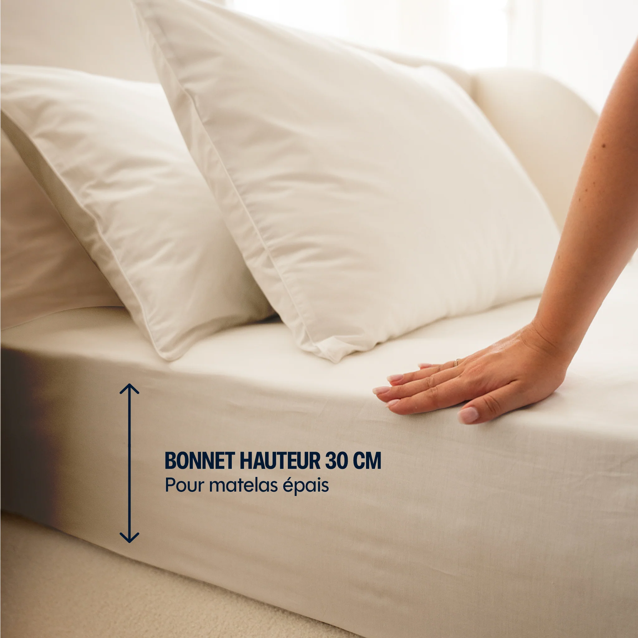 Drap housse percale lavée - 8 coloris au choix - Image 32