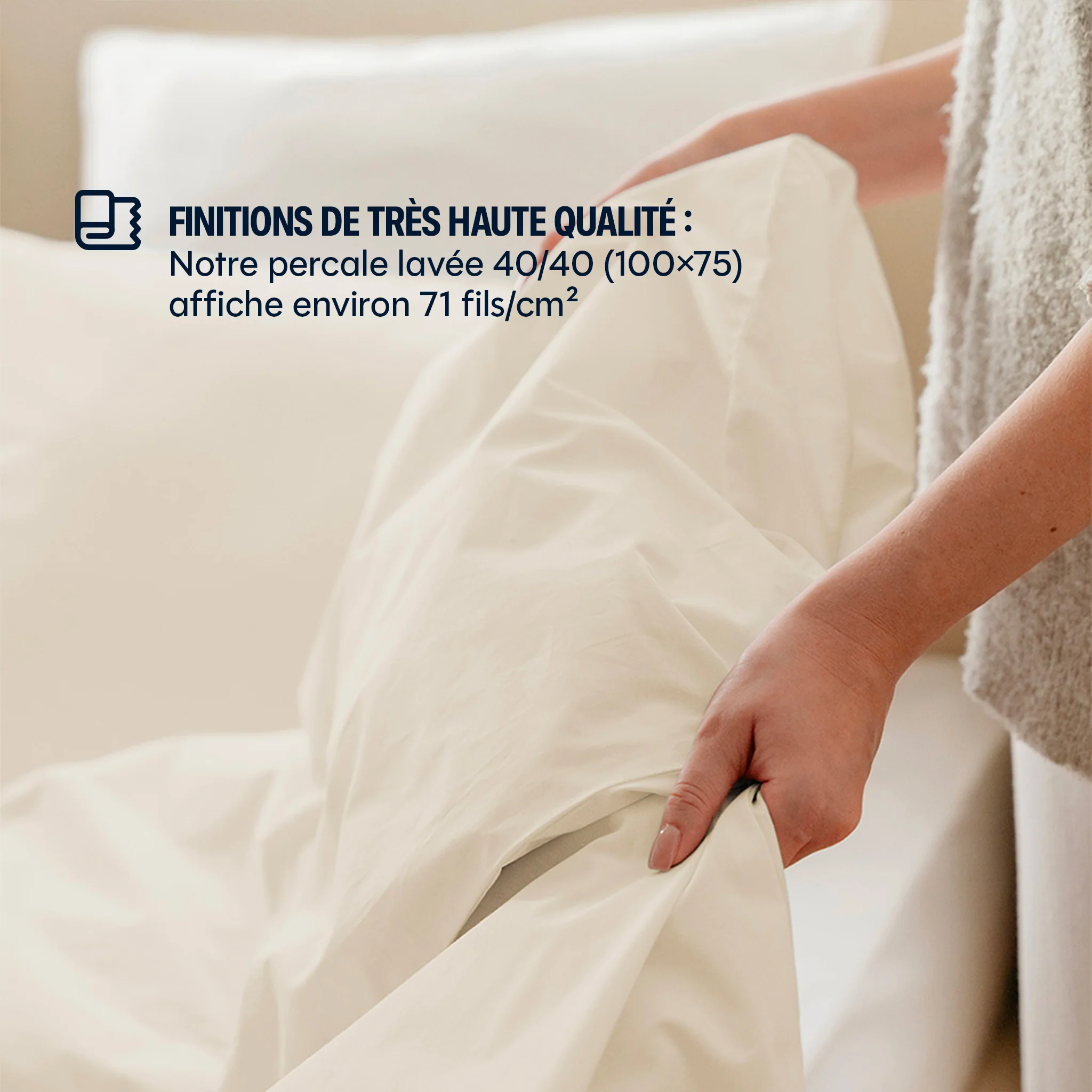 Housse de couette percale lavée - 8 coloris au choix - Image 29