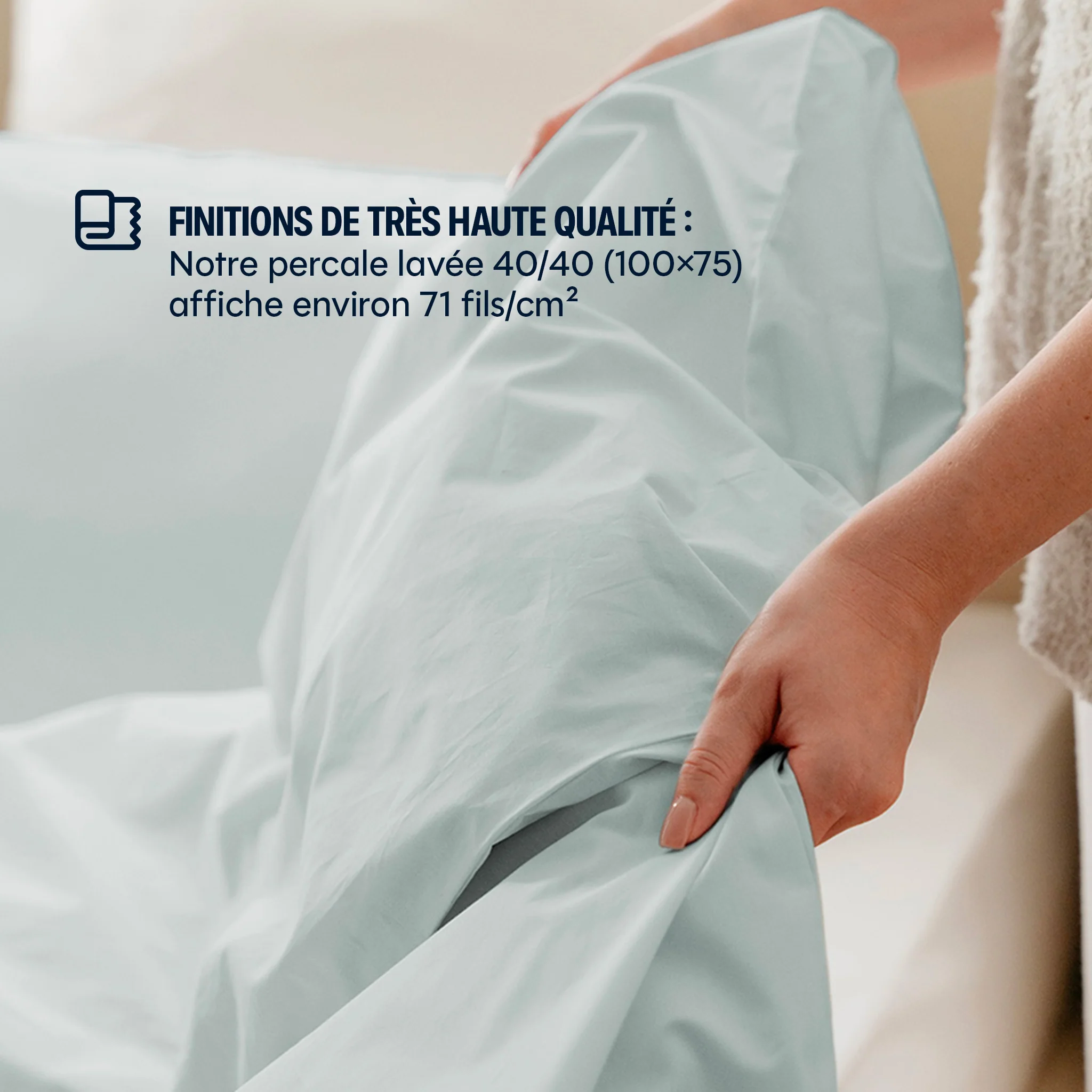 Housse de couette percale lavée - 8 coloris au choix - Image 34
