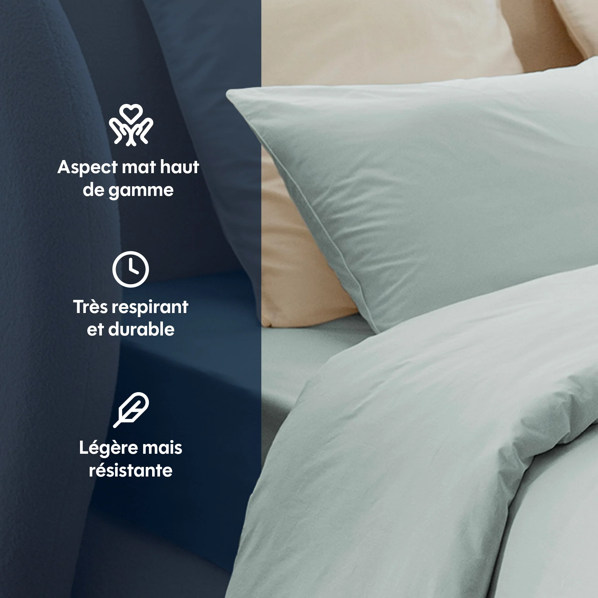 Housse de couette percale lavée - 8 coloris au choix - Image 35